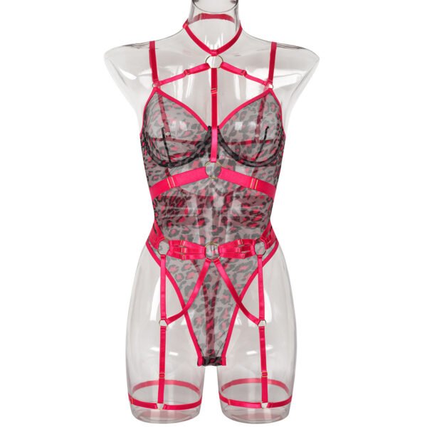 WildLuxe™ Leopard Mesh Lingerie Set - Image 7