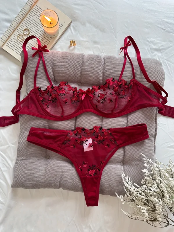 BloomLuxe™ Embroidered Lingerie Set - Image 5