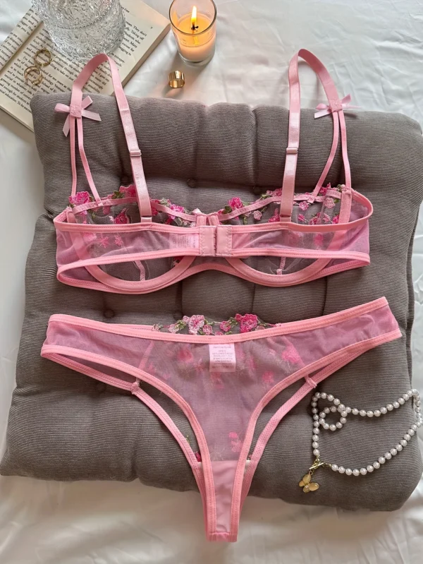 BloomLuxe™ Embroidered Lingerie Set - Image 2